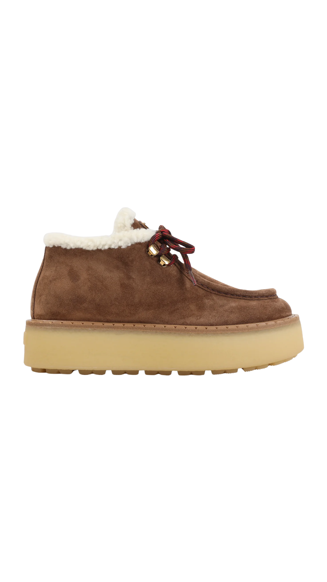 Lace-Up Ankle Boots in Brown