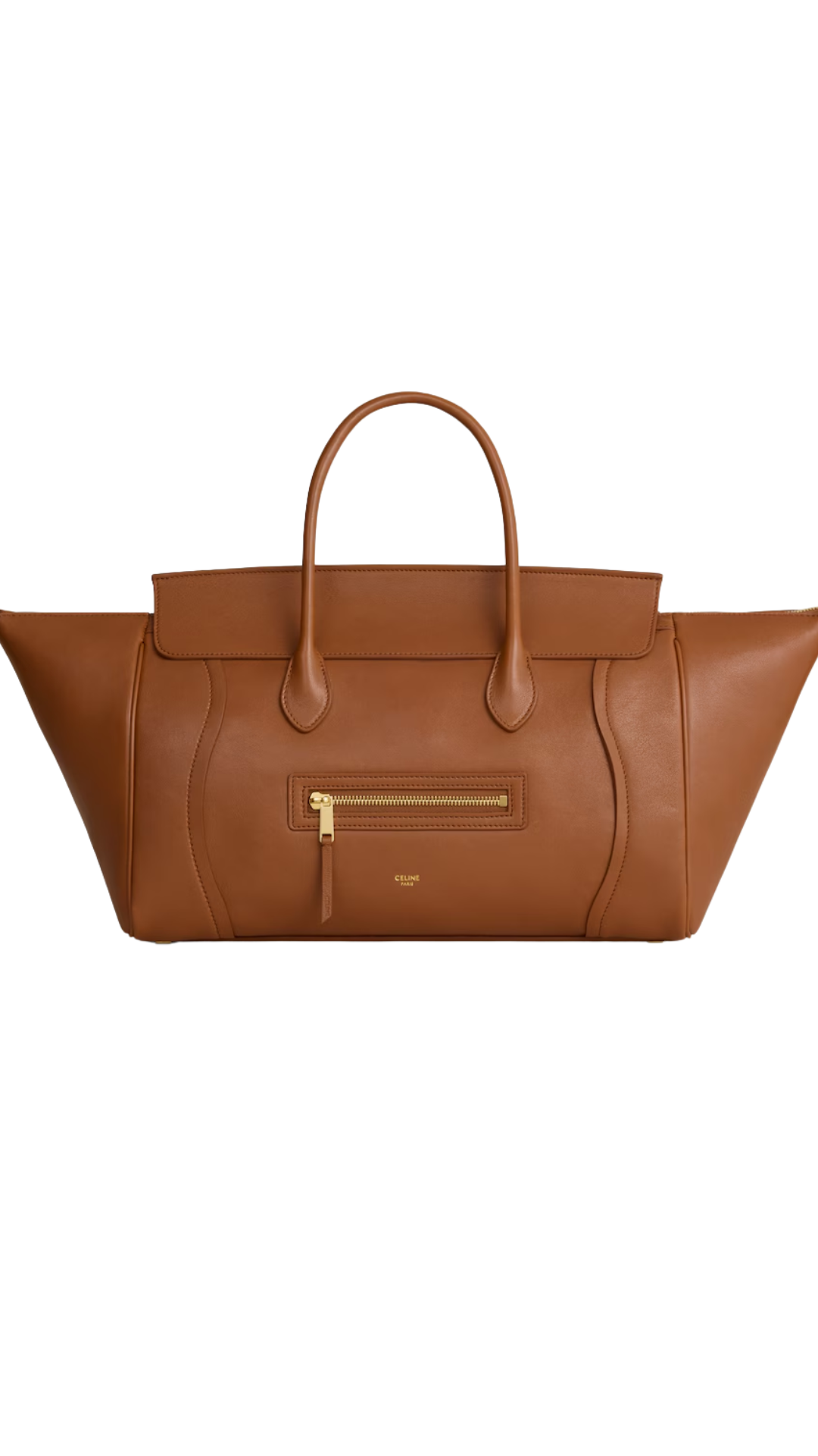 Luggage in Sort Tan Supple Shiny Lambskin