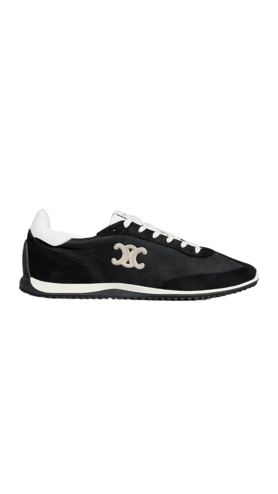 Racer sneaker in Black Nylon, Suede Calfskin and Calfskin