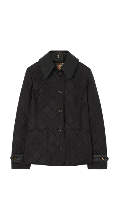Quilted Nylon Fernleigh Jacket in Black