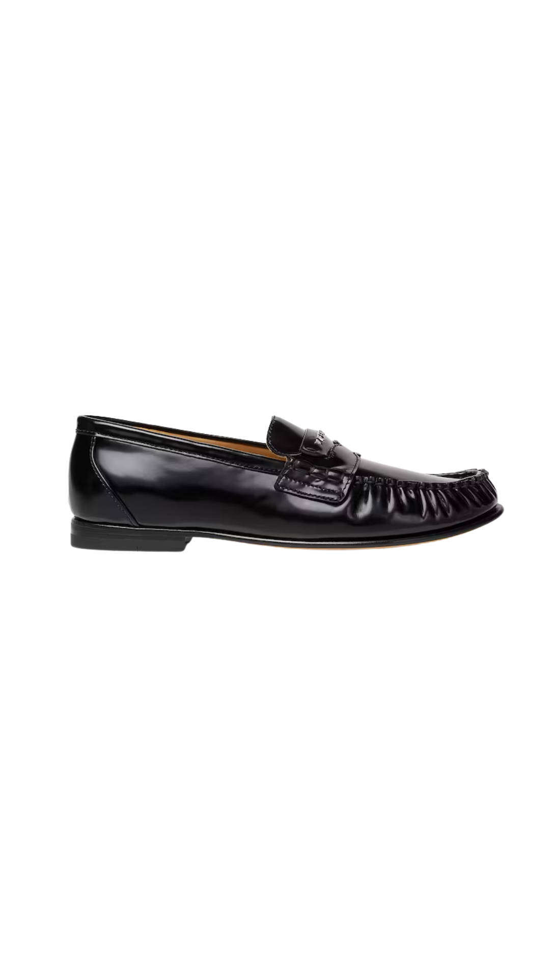 Fendi Scrunch in Black Leather Loafers