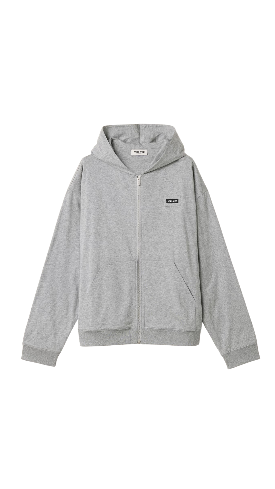 Cotton Fleece Hoodie in Grey