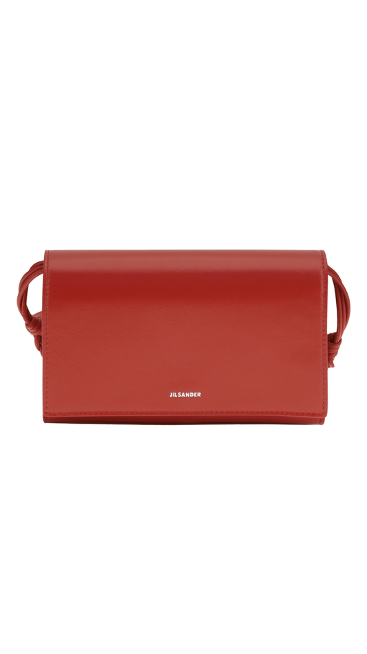 Tangle Wallet with Strap in Red