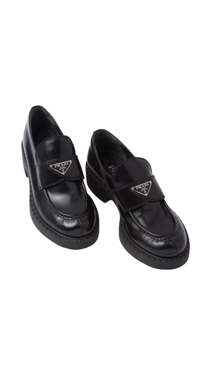 Brushed Leather Loafers