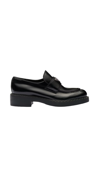 Brushed Leather Loafers