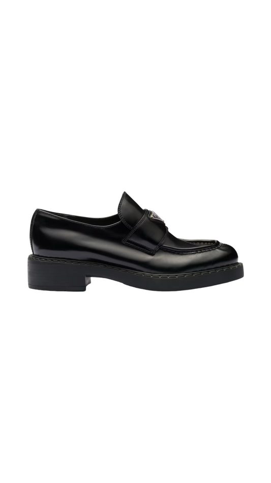 Brushed Leather Loafers