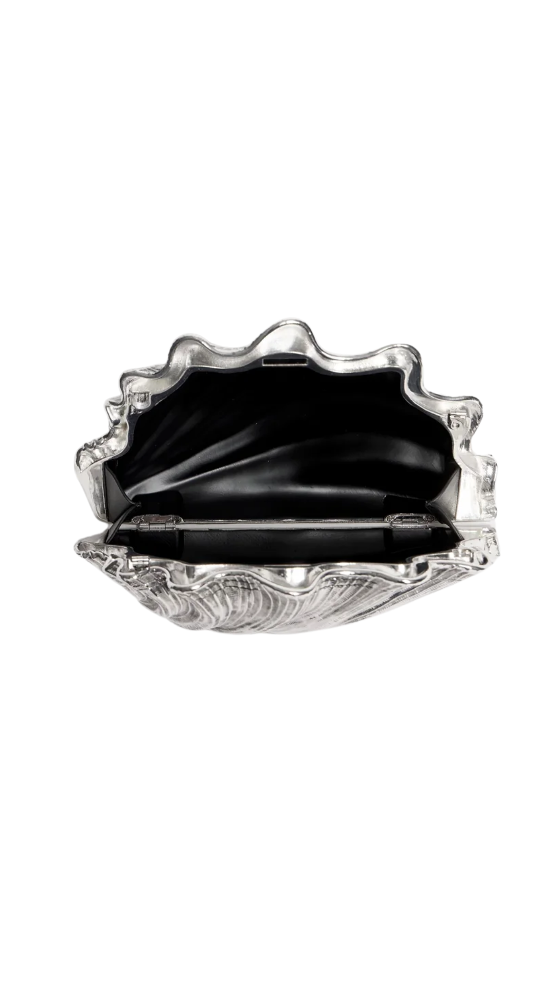 Shell Clutch in Vintage Silver