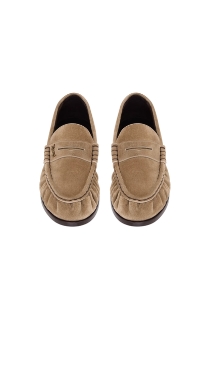 Le Loafer Supple in Nude Suede