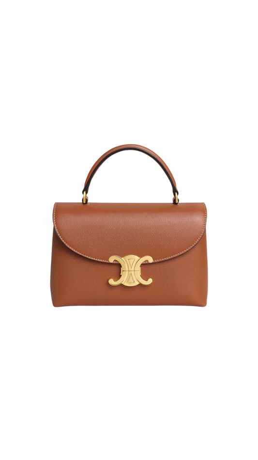 Teen Nino Bag in Tan Supple Grained Calfskin