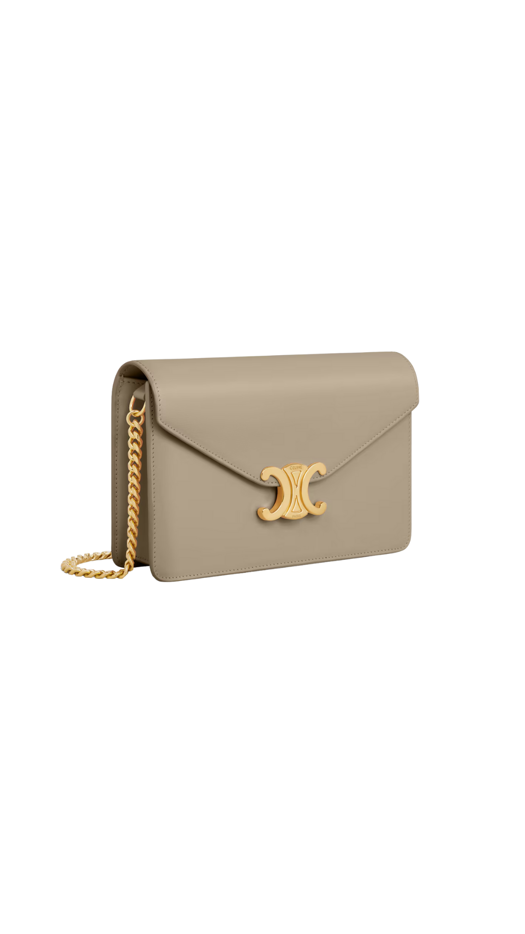 Wallet On Chain Margo in Modern Taupe Shiny Calfskin