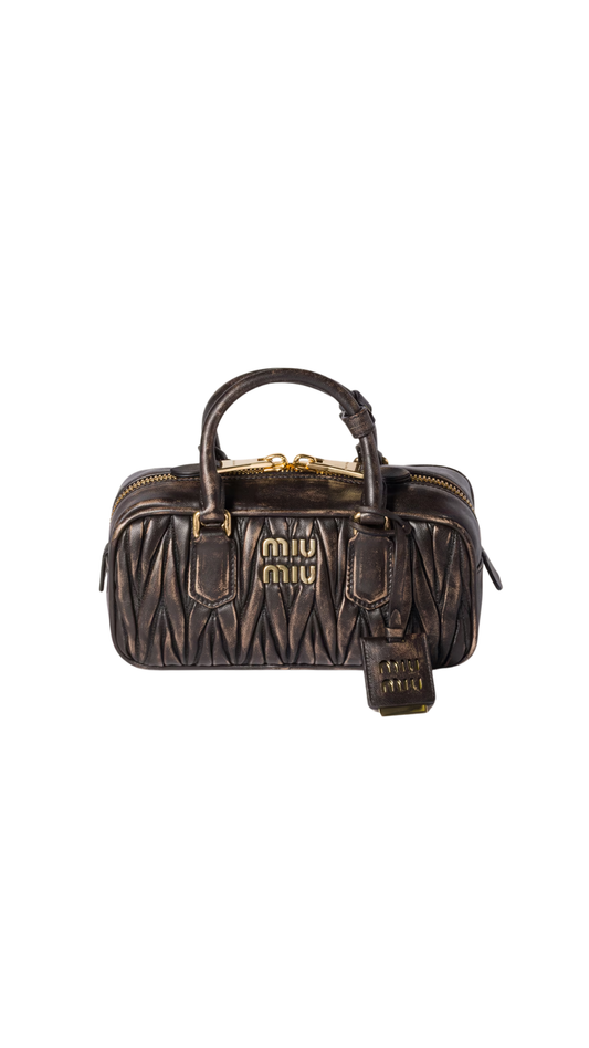 Arcadie Matelassé in Coffee Nappa Leather Bag