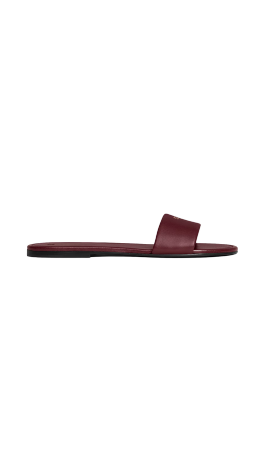 Coast Mule In Burgundy Lambskin