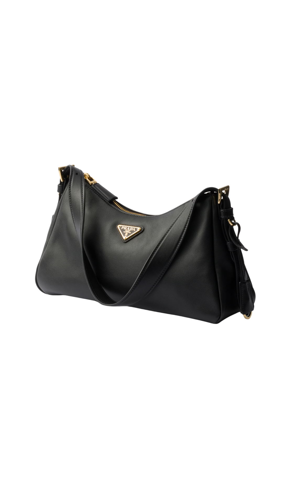Aimée Medium Leather Shoulder Bag in Black