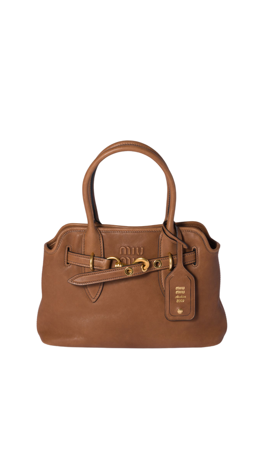 Aventure Nappa Leather Bag in Oak