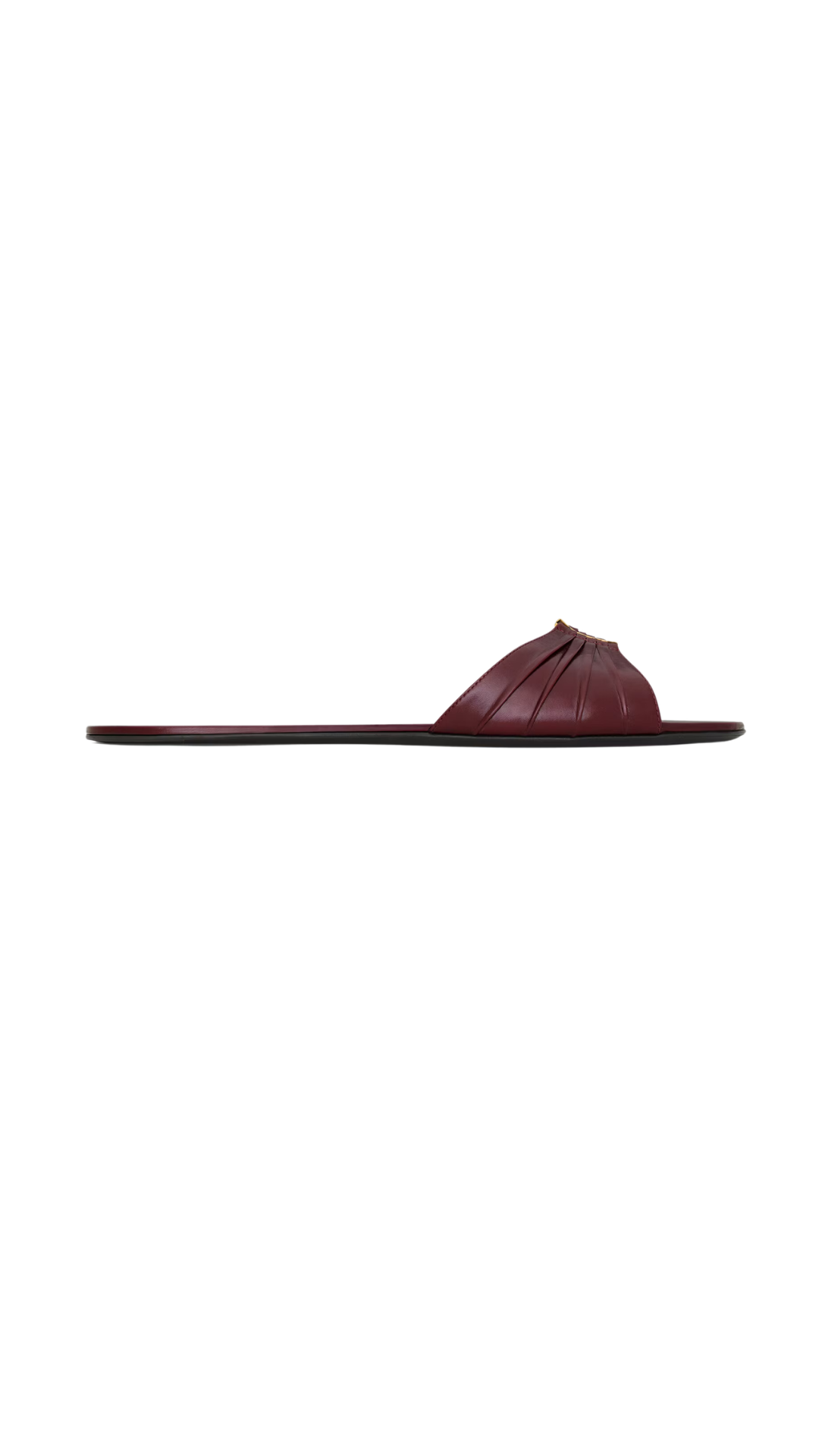 Babylone Slides in Vintage Bordeaux Smooth Leather