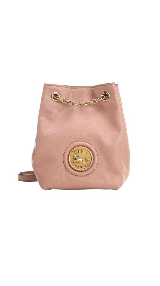 Horse Medal Bucket Bag in Pink