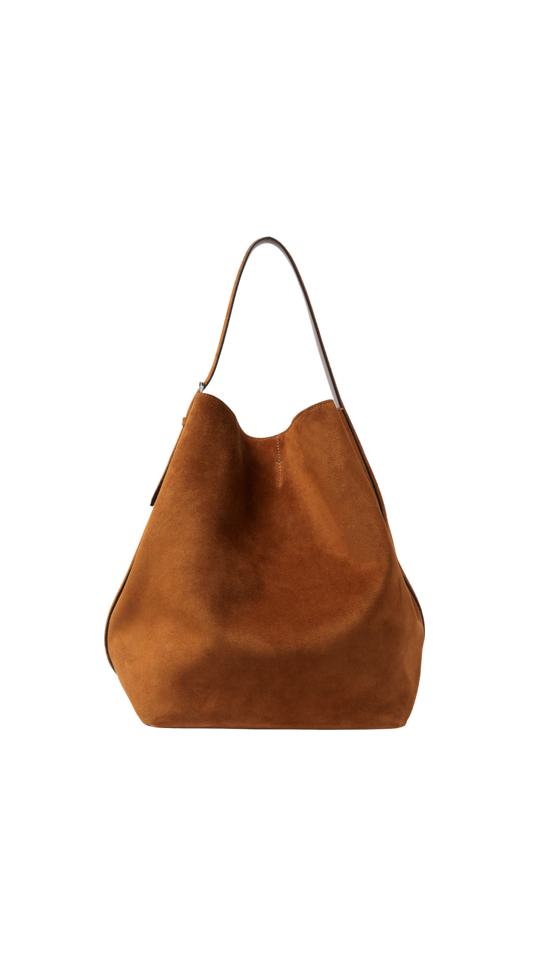 Belted Suede Tote Bag