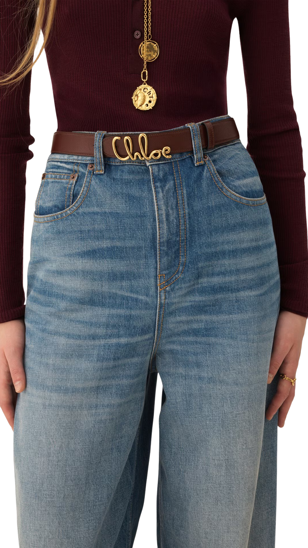 The Chloé Iconic Belt in Crafty Brown