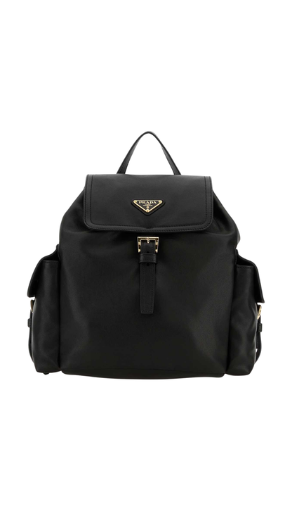 Prada Explore Medium Nappa Leather Backpack in Black