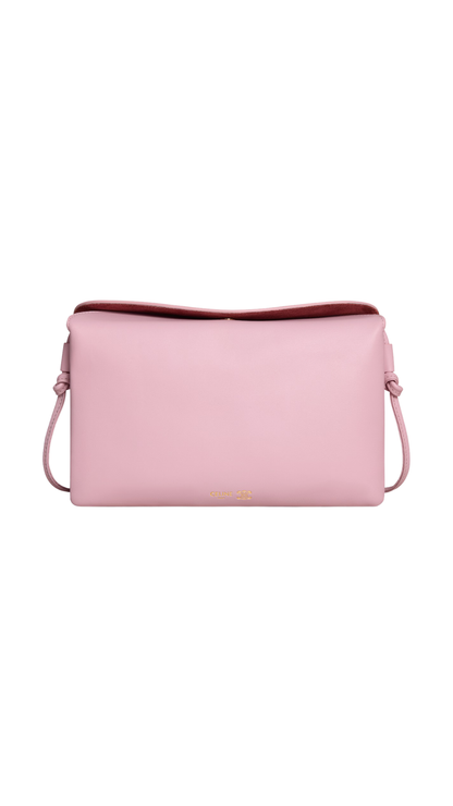 Trío Flap en Piel de Cordero Lisa Rosa Sucio