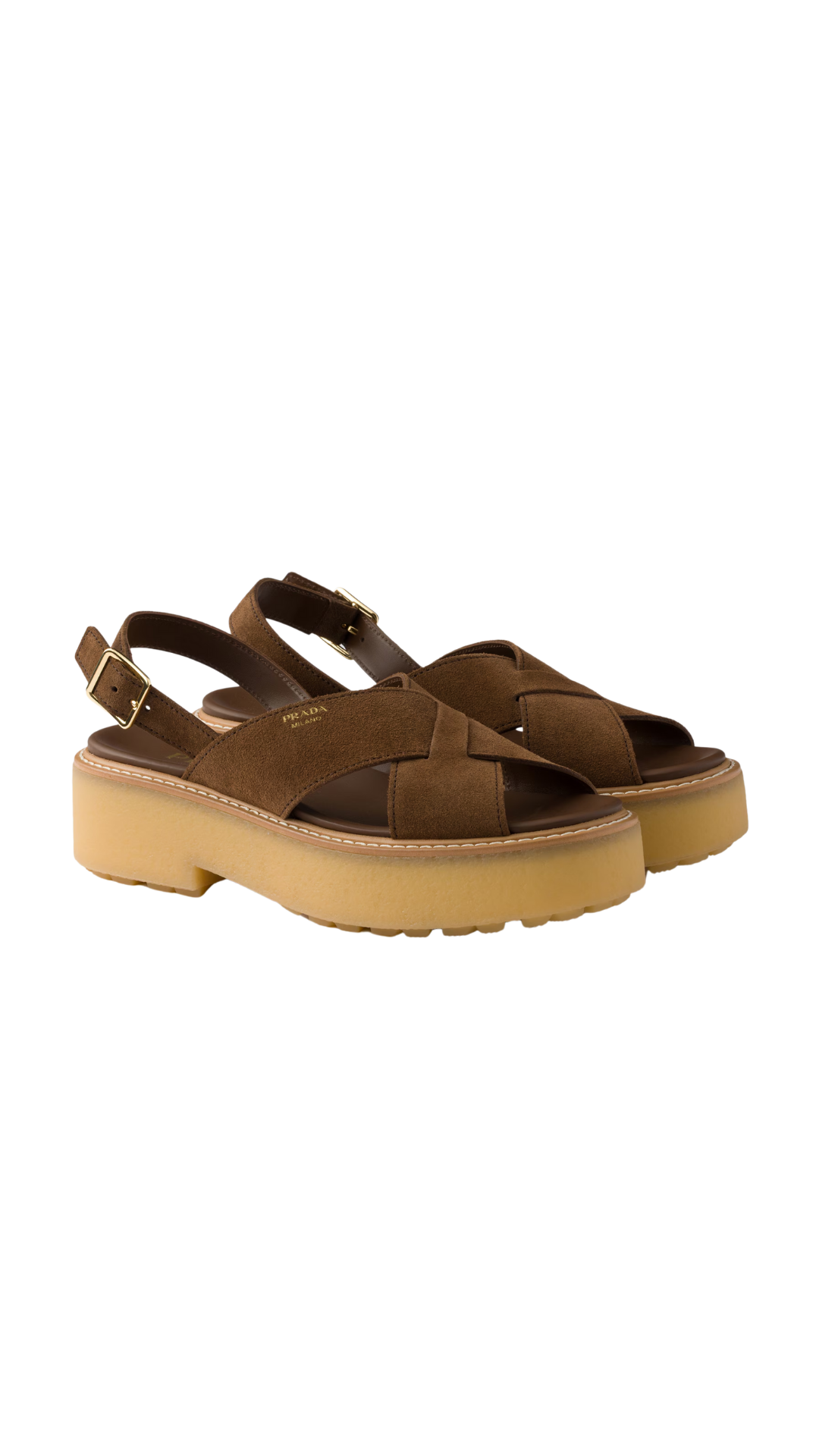 Suede Sandals in Cocoa Brown