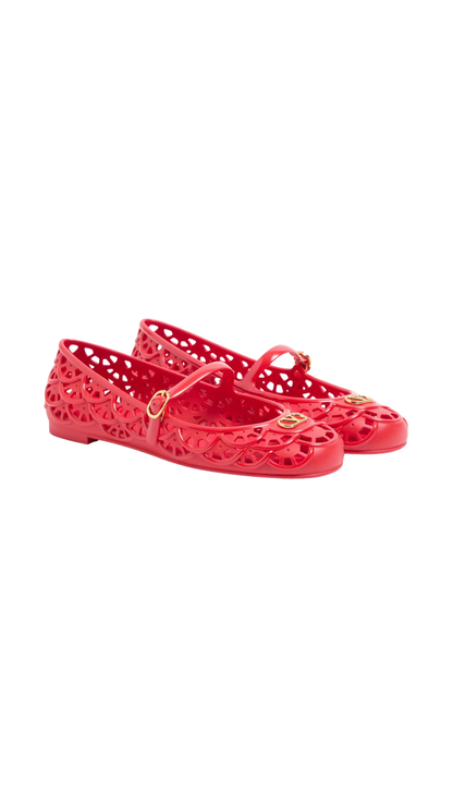 Ondette Rubber Ballerina in Coral