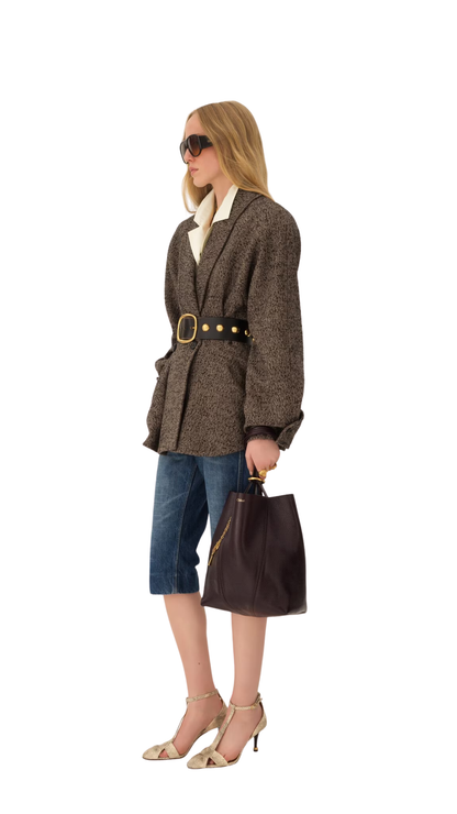 Spin Tote Bag In Perfect Plum Grained Leather