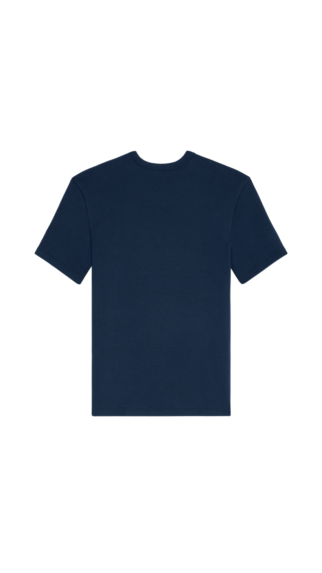 Triomphe T-Shirt In Navy/Off White Ribbed Cotton Jersey