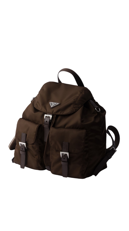 Medium Re-Nylon Backpack in Sienna