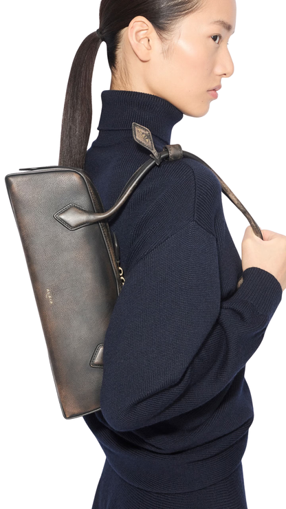 Le Teckel Medium Bag In Aged Leather