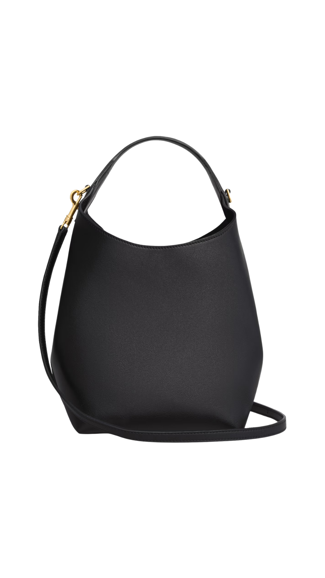 Bolso Hobo Pequeño - Piel de Becerro Suave y Flexible en Negro
