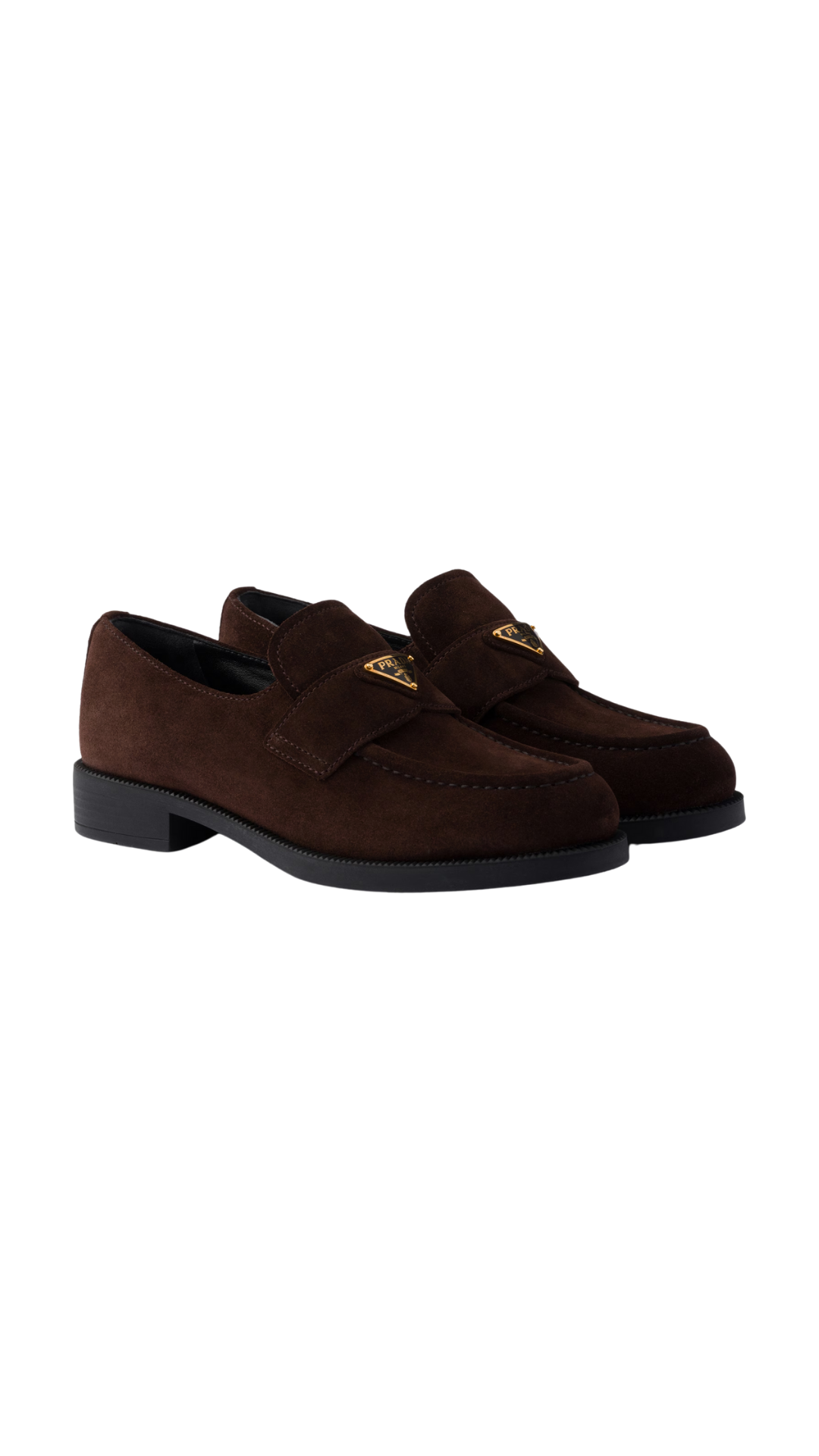 Mocasines de ante en marrón oscuro