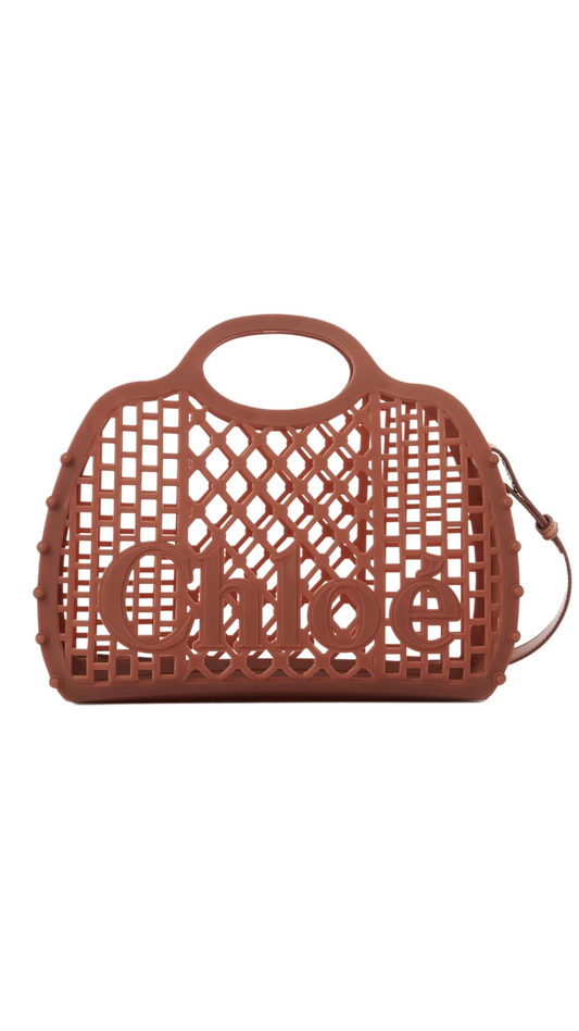 Chloé Cage Tote Bag in Jelly  Wooden Orange