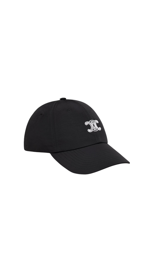Triomphe Richelieu Cap In Black Nylon