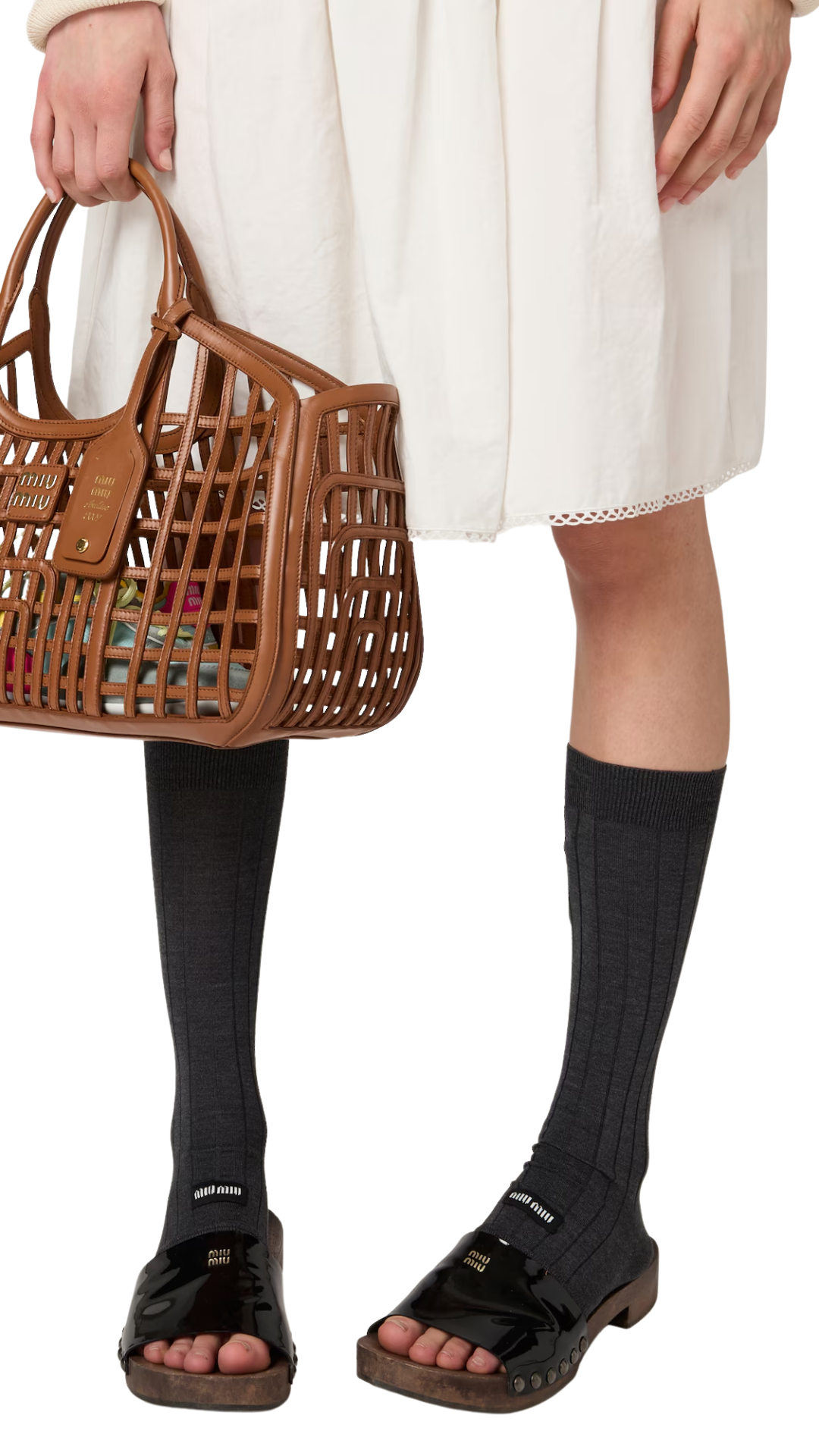 Patent Leather Clogs in Black