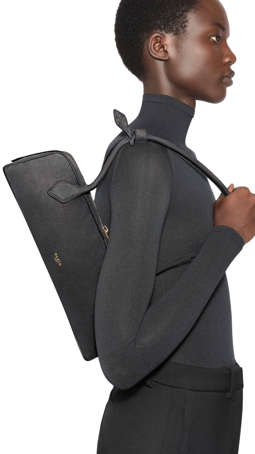 Le Teckel Medium Bag In Anthracite Nubuck