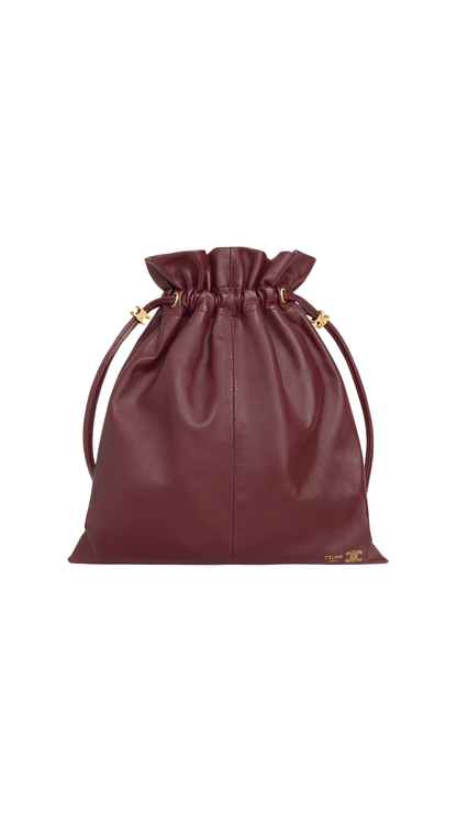 Small Crystal Pouch In Syrah Lambskin