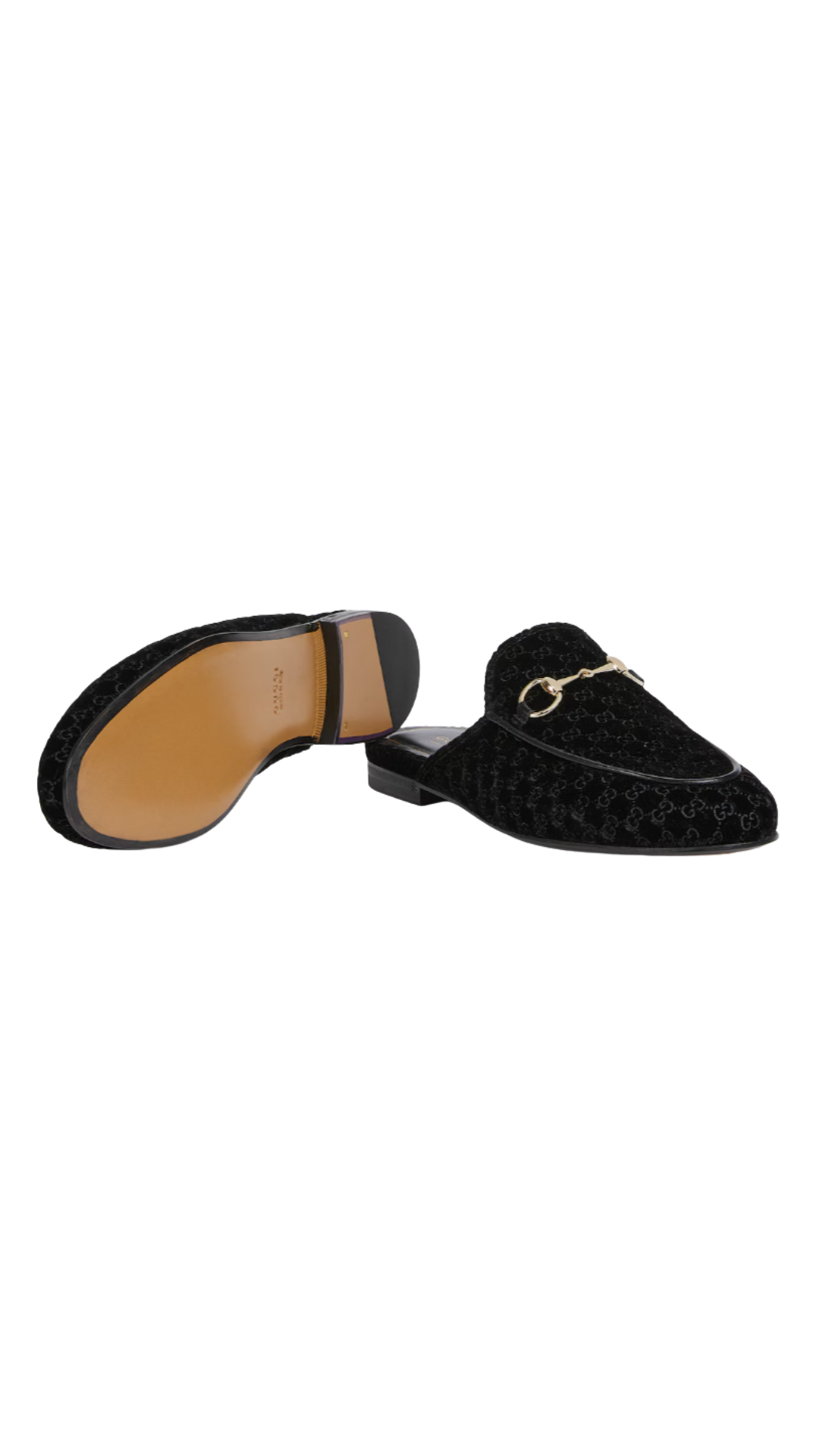 Women's Princetown Slipper in Variation Black GG Velvet