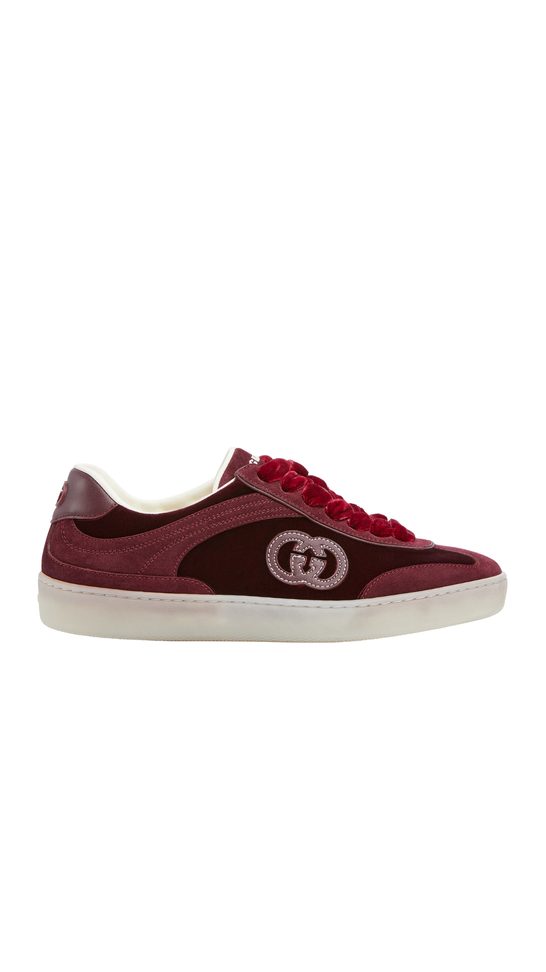 Women's G75 Sneaker in Bordeaux Velvet