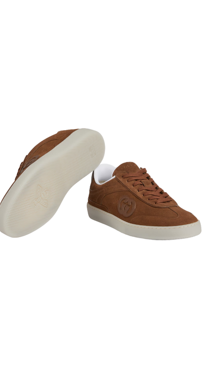 Men's G75 Sneaker in Light Brown Suede