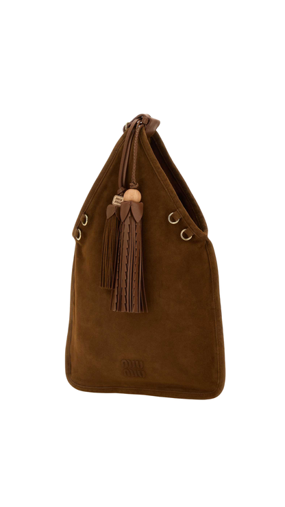Suede Bag in Brown