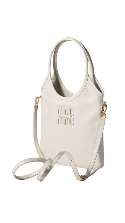 IVY Leather Handbag in White
