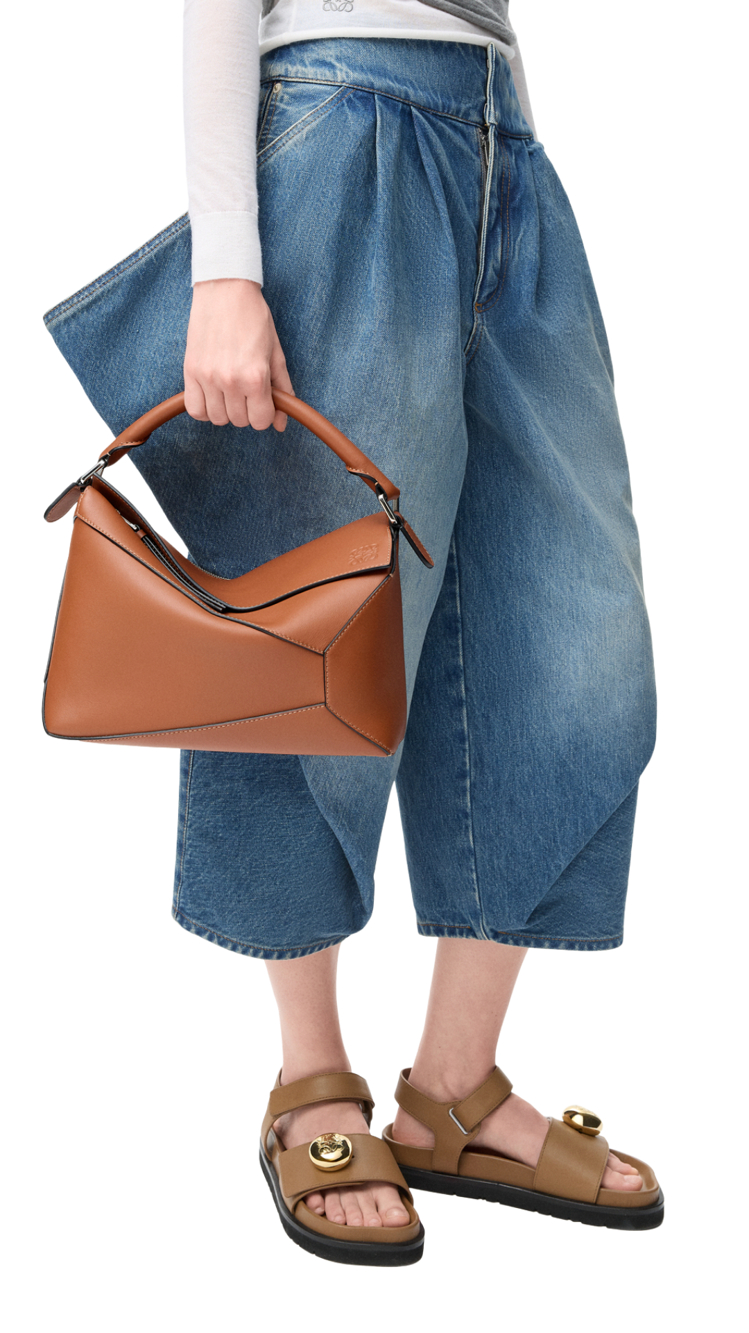 Medium Puzzle Edge Bag in Tan Classic Calfskin