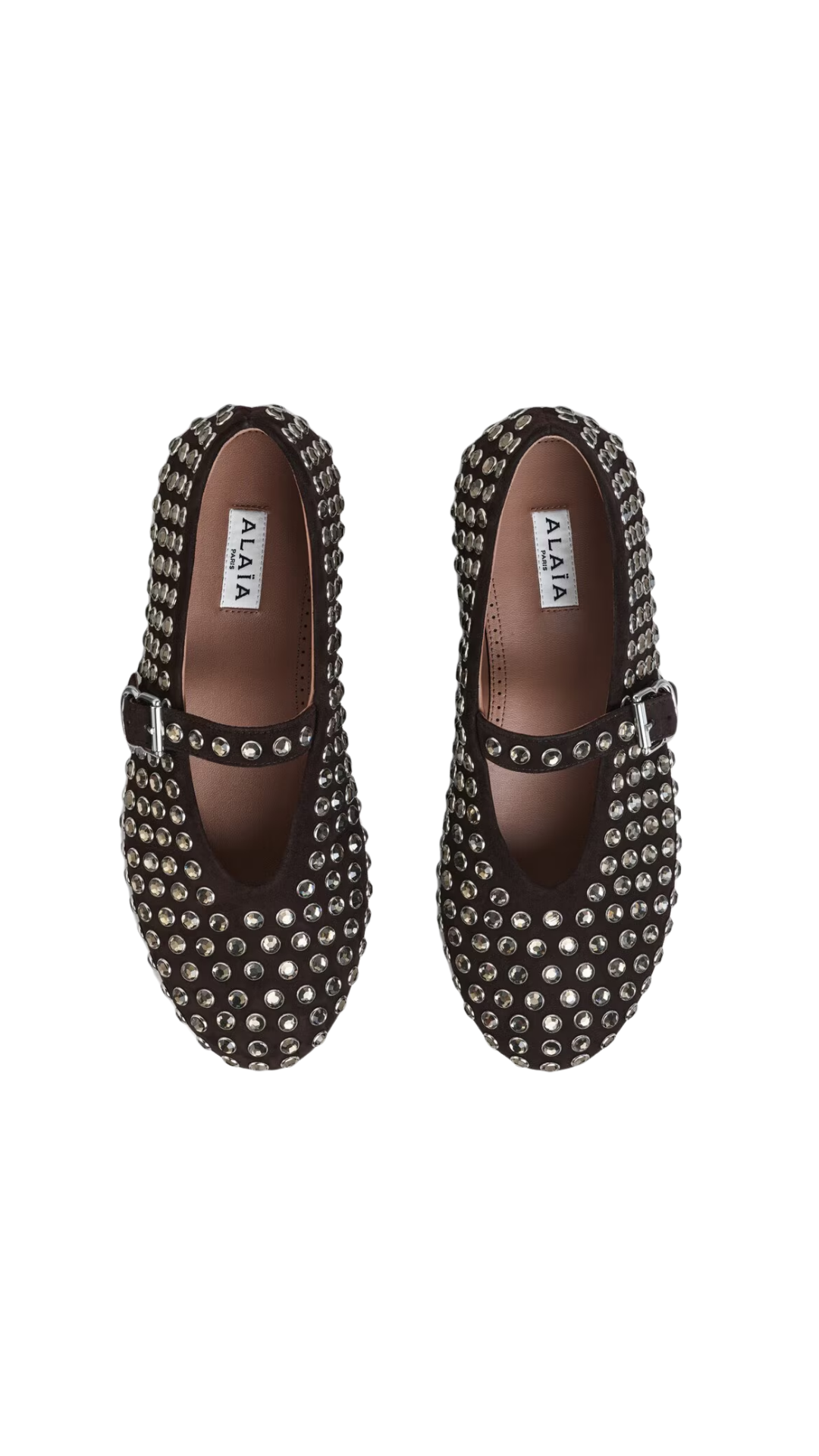 Strass Suede Ballet Flats