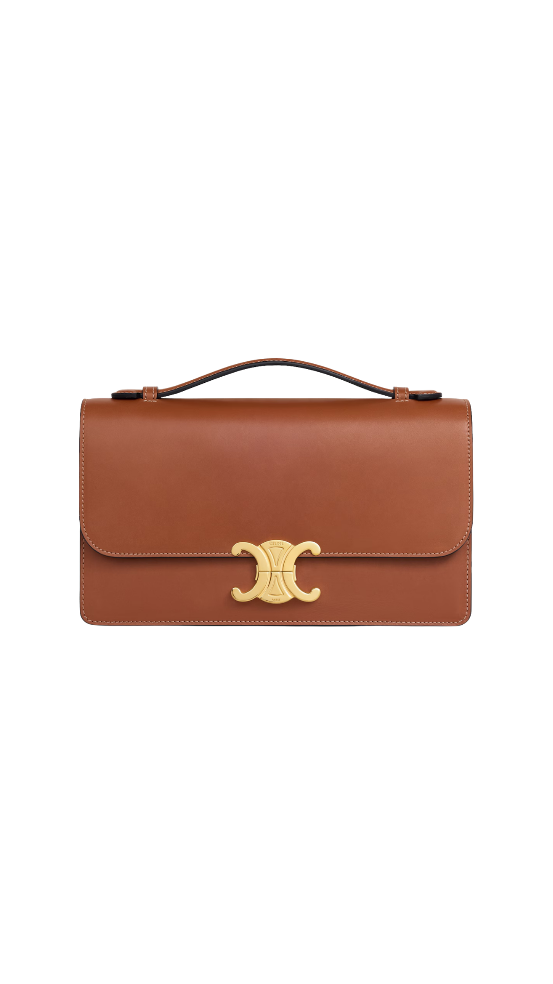 Medium Triomphe Folio In Tan Natural Calfskin