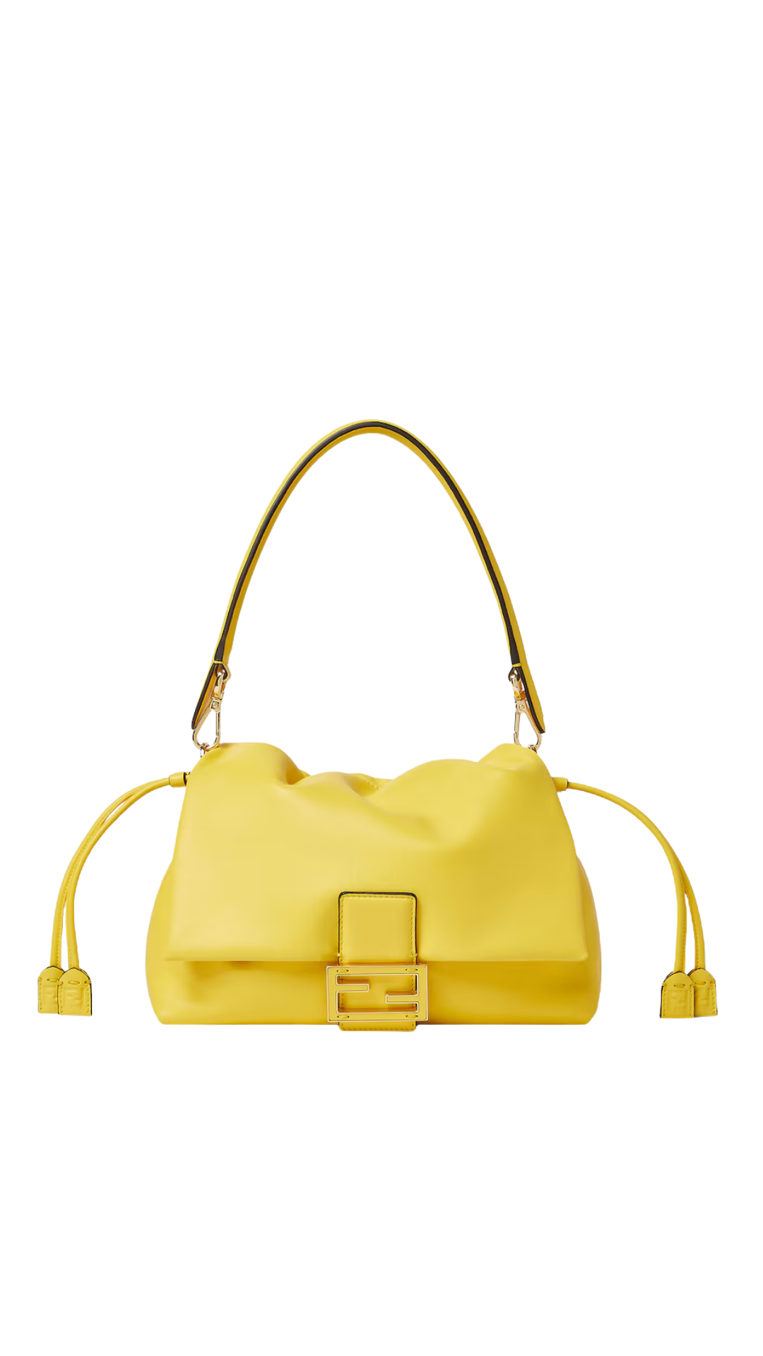 Mamma Baguette Medium in Broom Yellow Nappa Leather Bag