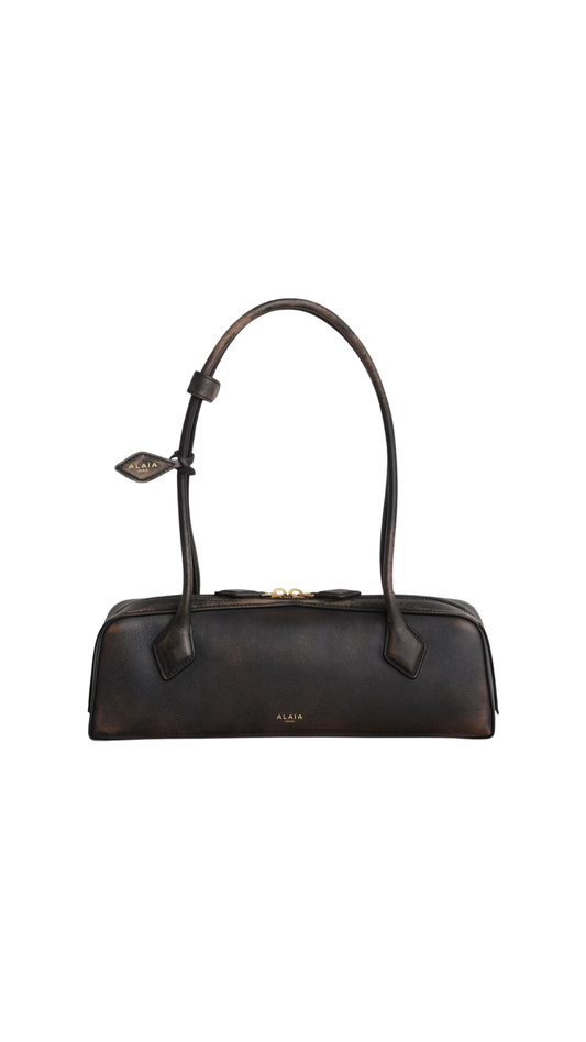 Le Teckel Medium Bag In Aged Leather