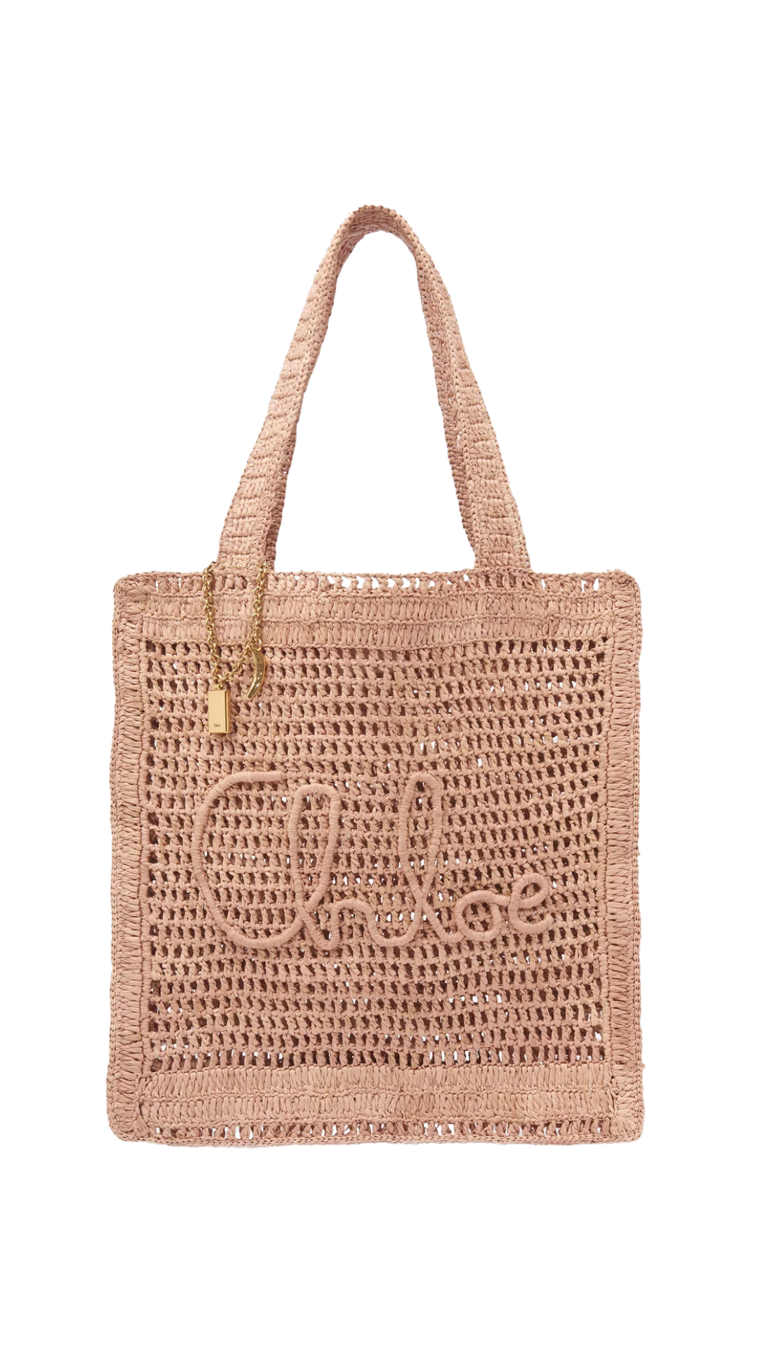 Summer Banana Tote Bag in Raffia Summery Beige