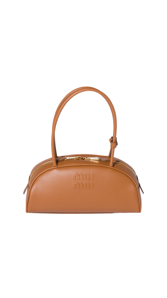 Beau Leather Bag in Cognac