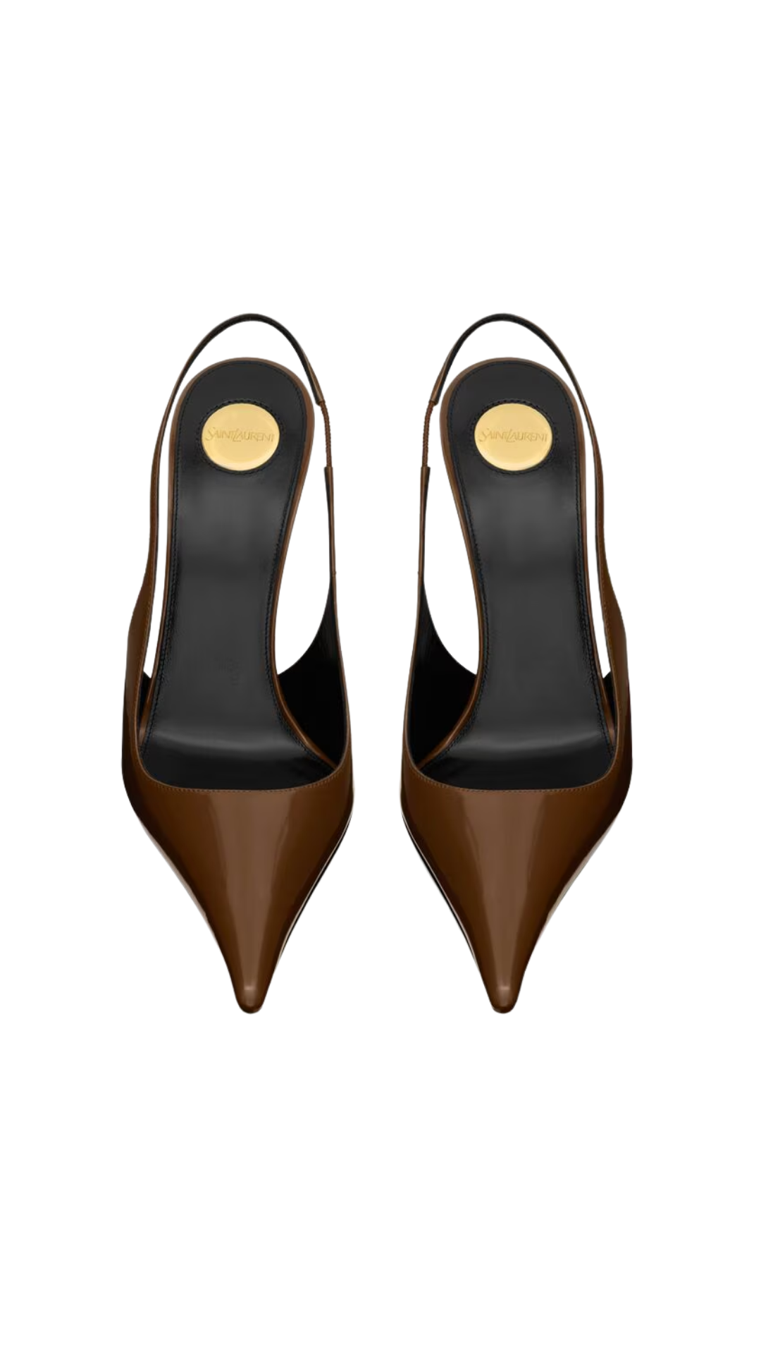 Vendome Slingback Pumps In Soil Brown Glazed Leather